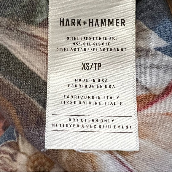 HARK + HAMMER SILK MIDI SKIRT + NAVY BOUQUET STRETCH SILK XS FLORAL - Picture 15 of 16